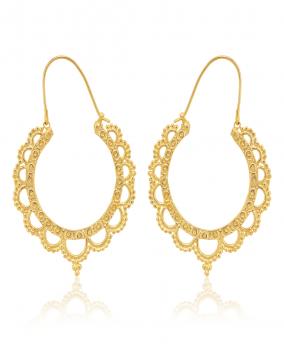 Handmade Nickel Free Gold Plated High Fashion Designer Ethnic Earring